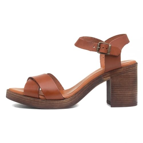 Sandales à talons Georgia Hush Puppies pour femme en cuir confortable