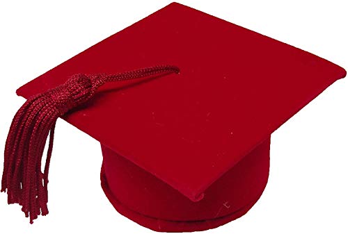 Casa 24 SCATOLE Cappello Laurea Rosso BOMBONIERA Porta Confetti Festa