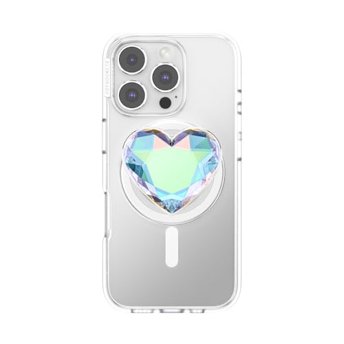 Image of PopSockets Phone Grip for MagSafe, Magnetic Holder, Phone Stand, Heart - Dichroic Heart