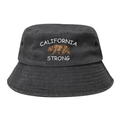 Qauirfe California Strong Fashion Cowboy Denim Fisherman Hat Outdoor Fishing Cap Sun