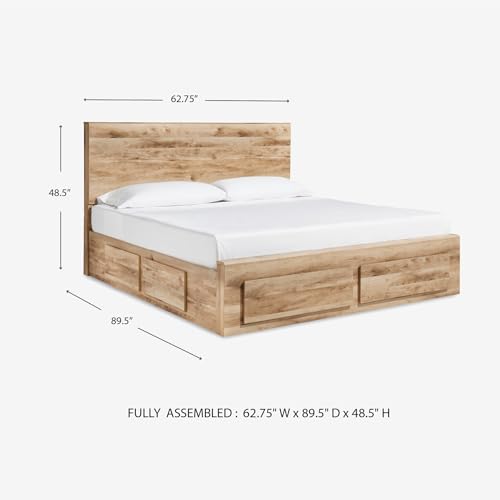 Image of Signature Design by Ashley Queen Platform Bed with Storage Drawers, Tan