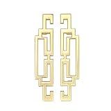 Semetall 4.2' Drawer Pulls, Modern Gold Cabinet Handles for Furniture Hardware Dresser Door with Screws,2.5' Hole Distance,Pack of 2