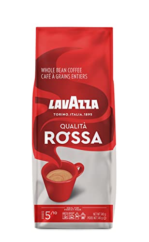Lavazza Qualita Rossa grains café moyen rôti italien 340g