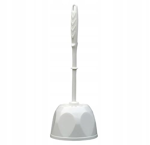BISK 72327 Brosse et récipient Toilettes, Set WC en Plastique, Blanc
