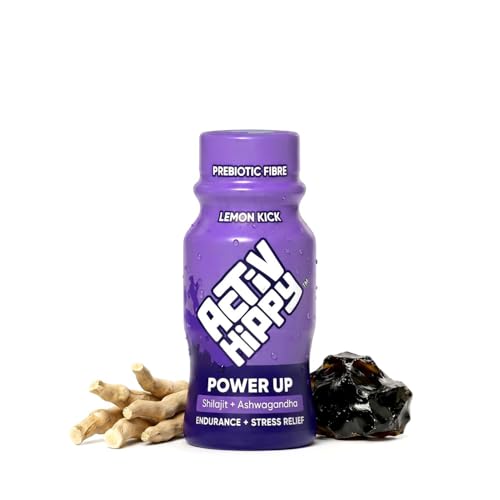 Image of ActivHippy PowerUp Himalayan Shilajit & Ashwagandha Shots | For Energy, Stamina, Muscle Endurance & Stress Relief | Ready to Drink shots | Pack of 12 X 60ml