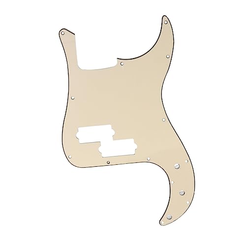 Toyvian 13agujeros Golpeador P-bass Beige Placa Antiarañazos Para Proteger Bajo Eléctrico Pb Accesorio...