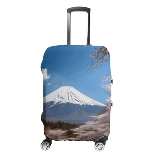 Mt. Fuji In Early Spring Luggage Cover Dustproof Suitcase Cover Elastic Washable Travel Luggage Protector Suitcase Protector Stretch Baggage Protector for 19-32 Inch Luggage S