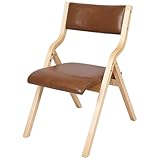 ダイニングチェア 折りたたみ 椅子 リビングチェア PUレザー 組立不要 木製 天然木 背もたれあり 省スペース 収納便利 軽量 折り畳み ダイニング チェア 室内 イス 完成品 家事 クラシック シワ加工 ヴィンテージ調 1脚