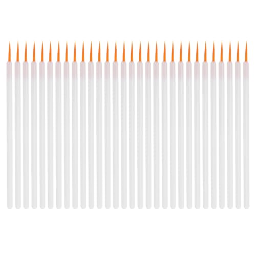 Abaodam 100個 使い捨てアイライナーブラシ 細くて硬めのナイロン毛採用 なアイライン用コスメティックブラシ 軽量携帯に便利 プロも初心者