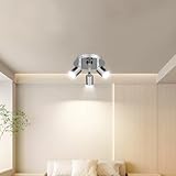URAQT GU10 Spotlight Ceiling Lamp, 3 Silver Kitchen Spot Lights for Ceiling, LED Rotatable GU10 Industrial Corridor Ceiling Light Accessories, Spotlight Bar Indoor Dimmable (Bulb Not Included) - Image 7