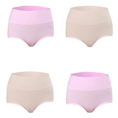 WENJUN sous-vêtements taille haute coton femme culottes souples extensibles confortables L