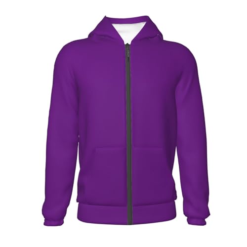 Purple Kid Hoodies Boys Zip Up Sweatshirts Girls Pullover with Pocket2
