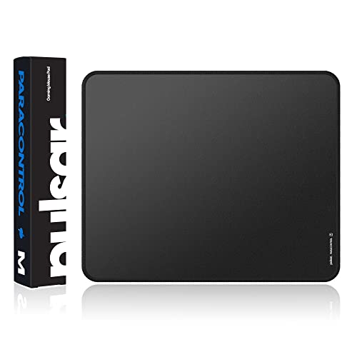 Image of Pulsar - Paracontrol M Esports Level Premium Gaming Mouse Pad v2 - Medium to High Speed Pad Stitched Edge Durable Hybrid Top Surface 10.23 x 13 (M, Black)