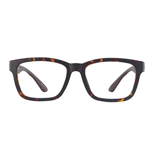 Image of ProEyes Progressive Multifocus Reading Glasses, Zero Magnification on Top Lens, Anti Blue Light Resin Lens, Nuclear (Tortoise, 2.50 x)