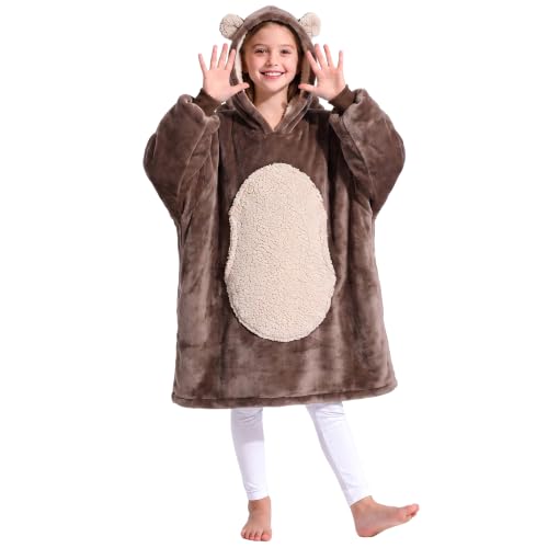 Image of Catalonia Oversized Hoodie Blanket Sweatshirt, Comfortable Sherpa Giant Pullover with Large Front Pocket for Adults Men Women Teenagers Wife Girlfriend