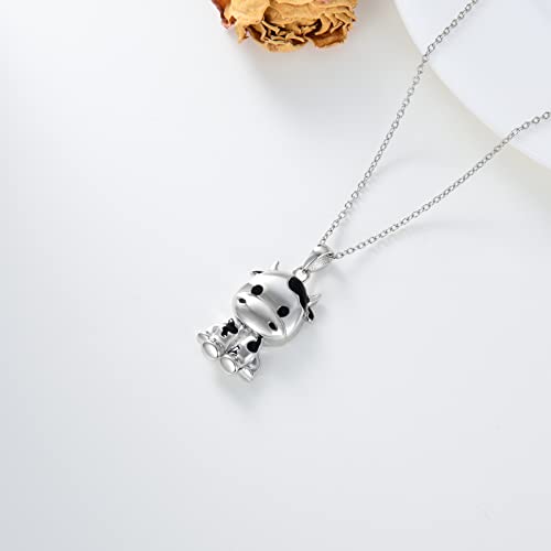 Proess Cow Necklace Sterling Silver Animal Pendant Necklace Animal Jewelry Gifts For Women Girls #TOP5
