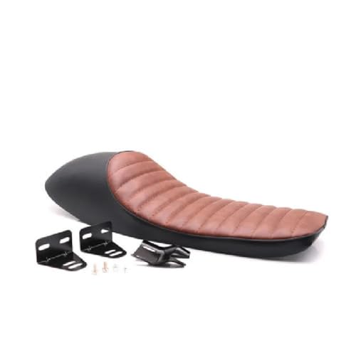 Asiento vintage marrón para moto universal compatible con modelos CB GL y KZ