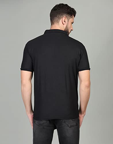 Image of INKKR Men's Casual Polo Neck Half Sleeve Solid T-Shirt (Pack-3)