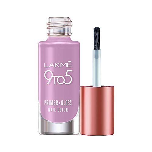 LAKMÉ 9To5 Primer + Glossy Finish Nail Colour|| Lavender Breeze|| 6 Ml