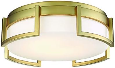 George Kovacs P953-1-248-L Bezel Set LED Flush Mount Light Fixture, 10" Dia.