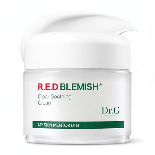 Dr. G R.E.D. Blemish Clear Soothing Cream - Calming Korean Moisturizer for Redness - Soothes Acne &...