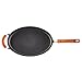 Rachael Ray Hard-Anodized Nonstick 3-Quart Covered Oval Sauté, Gray with Orange Handle