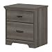 South Shore Versa 2-Drawer Nightstand, Gray Maple with Antique Handles