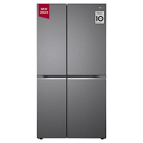 LG 655 L Frost-Free Inverter Side-By-Side Refrigerator (2023 Model, GL-B257HDSY, Dazzle Steel, Express Freeze | Multi Air-Flow)
