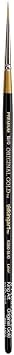 KINGART Premium Original Gold 9350-18/0 Liner Series Artist Brush, Golden Taklon Synthetic Hair, Short Handle, for Acrylic, Watercolor, Oil and Gouache Painting, Size 18/0