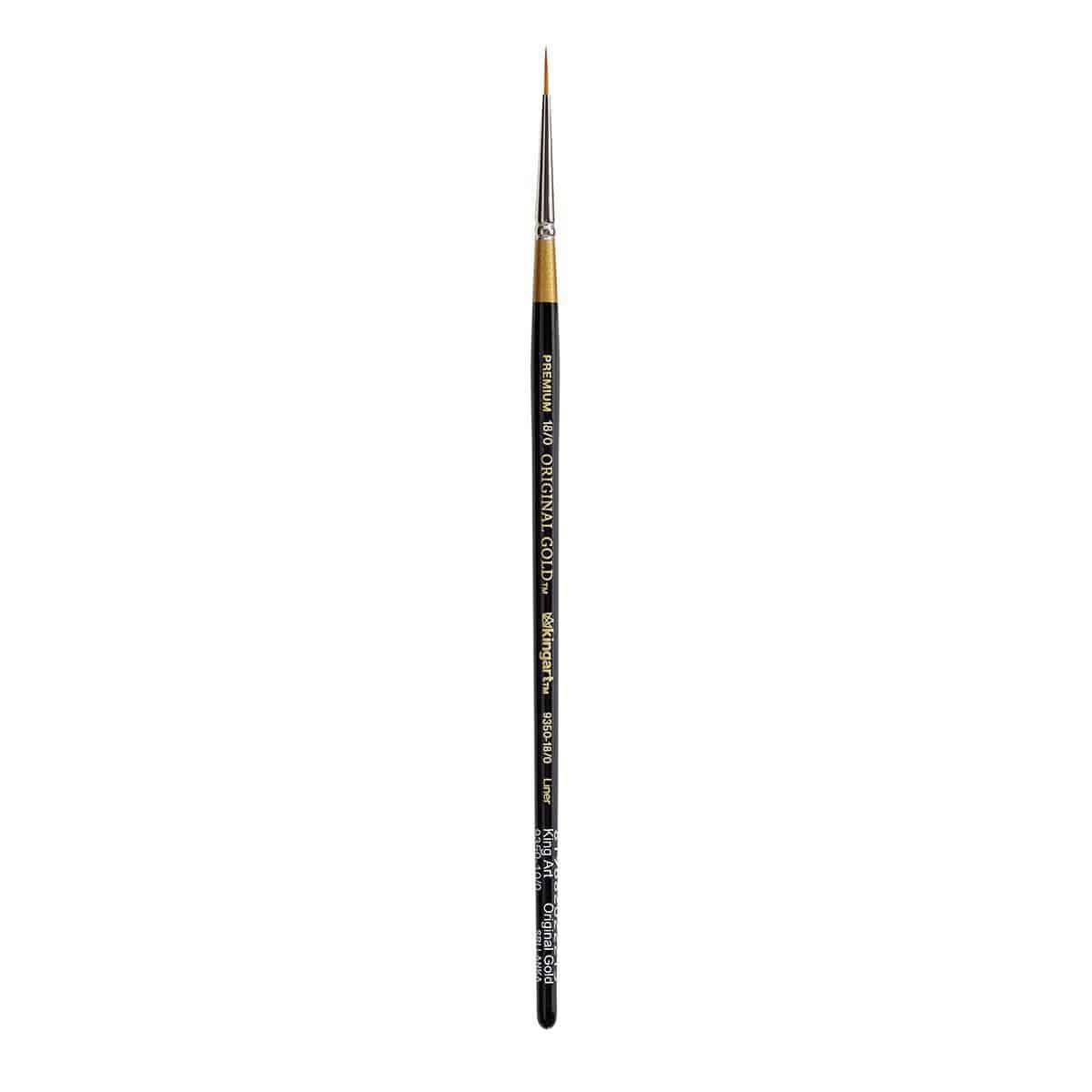 Kingart Gold 9350-18/0, Premium Artist Brush, En Taklon Liner-Size: 18/0, Synthetic