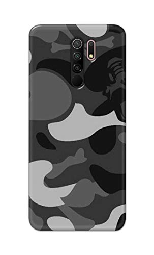 Image of Printed Hard Back Cover Case for Mi Redmi 9 Prime Back Cover (Army Pattern) -702