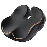 ProtoArc Seat Cushion for Tailbone Pain Relief, Office Chair Cushion, Coccyx Cushion, Ergonomic Memory Foam Seat Cushion for Home, Car, Pressure Relief Pad for Hip, Coccyx, All Day Comfort (black)