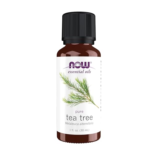 NOW Essential Oils, Tea Tree Oil, Cleansing Aromatherapy Scent, Steam Distilled, 100% Pure, Vegan, Child Resistant Cap, 1-Ounce