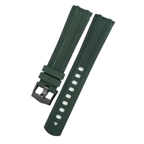 Bracelet silicone fluorescent 21mm souple pour montre Omega