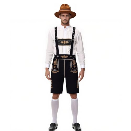 Lederhosen Traditionnel en Cuir haut de gamme et panoplie bavaroise pour homme