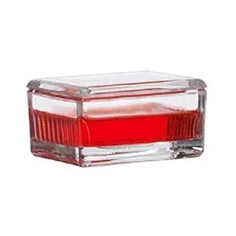 Wheaton 900203 Glass Slide Staining Dish and Cover for 20 Slides, 75 mm Length x 25 mm Width Slide (Pack of 3)