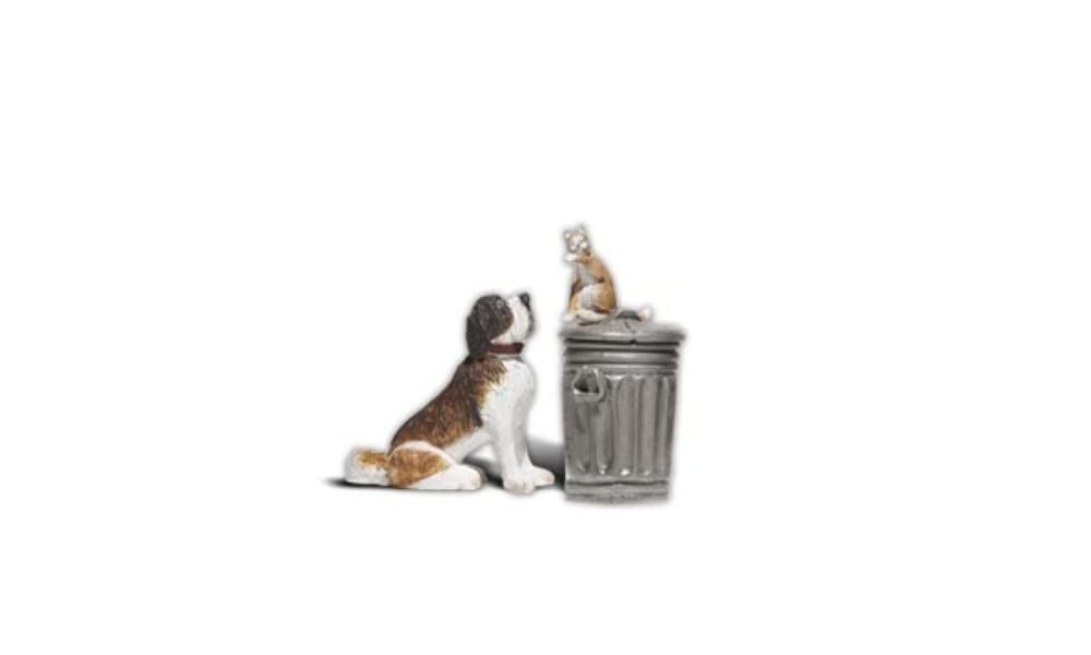 Figurine Chien et Chat Woodland Scenics Haute Précision Échelle G