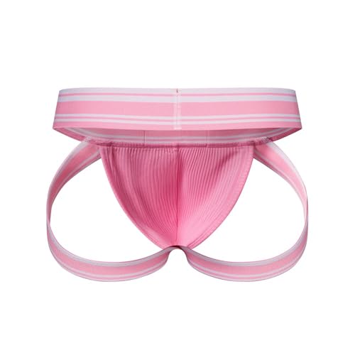 JOCKMAIL Men's Jockstrap Underwear Breathable Cotton Thong Ribbed Pouch Sexy Jock Strap for Athletic Support3