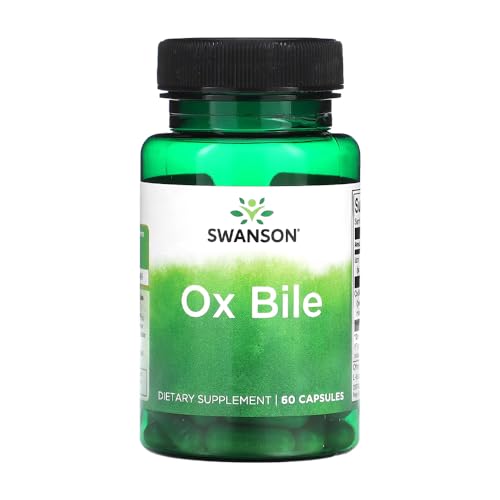 Bile de Boi Ox Bile 90mg Swanson Padronizado 60 Cápsulas