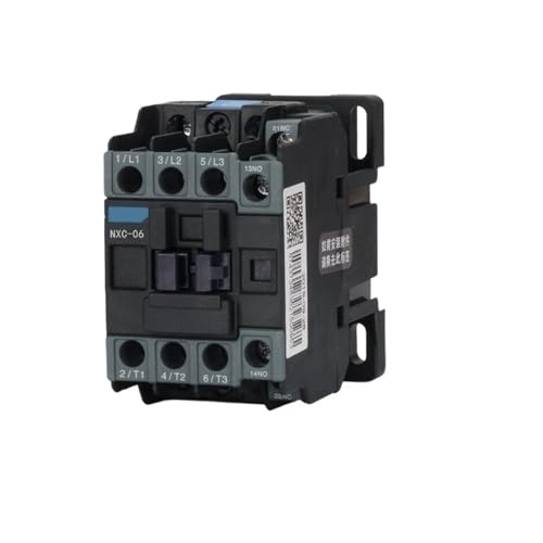 NXC-06 Contactor 6A 1NO+1NC AC 24V 36V 48V 110V 127V 220V 380V 415V 1Pcs(AC 24V)