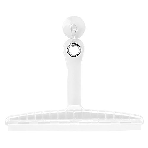 InterDesign 風呂 バスルーム 水切りワイパー 掃除 スクイージー 吸引式フック付 Anzo クリア 59500EJ