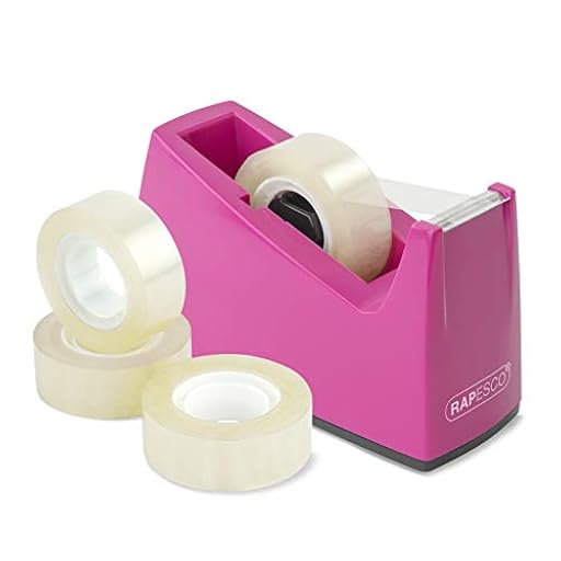 Rapesco 1621 Dispensador de Cinta Adhesiva 300 con Diámetro del Mandril de 25 mm, 4 Rollos de Cinta Incluidas, Rosa Intenso | Ya disponible en tu tienda friki favorita! En mundofriki.es! Rapesco 1621 Dispensador de Cinta Adhesiva 300 con Diámetro del Mandril de 25 mm, 4 Rollos de Cinta Incluidas, Rosa Intenso | Ya disponible en tu tienda friki favorita! En mundofriki.es!