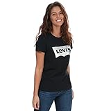 100% algodón Levis The Perfect - Camiseta para mujer, color negro, talla 4, Negro, 32