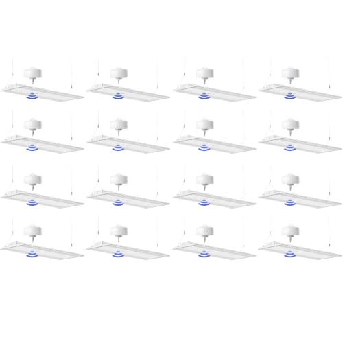 G GJIA Linear High Bay LED Shop Lights with Sensor, 210W, 31500LM, 5000K Super Bright, 0-10V Dim LED Linear High Bay Light for Warehouse Workshop Garage, AC120-277V UL Listed, 5 Years Coverge,16Pack