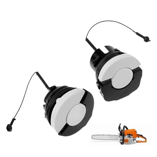 Bouchon d'Essence et Bouchon d’Huile pour Tronçonneuse Stihl, Lot Bouchons Carburant pour Stihl, 1 Grand + 1 Petit (2 Tailles) Compatible avec MS171, MS181, MS250, MS360, HT100, HT131 et Plus