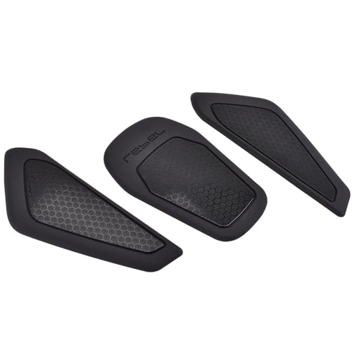 Image of Motorcycle REBEL 1100 CMX 1100 Accessories Side Fuel Gas Tank Cover Anti-slip Protector Stickers Knee Grip Traction Pads fit for Ho&n&da Rebel CMX1100 2021 2022 2023 2024 2025 2026 (Black A)
