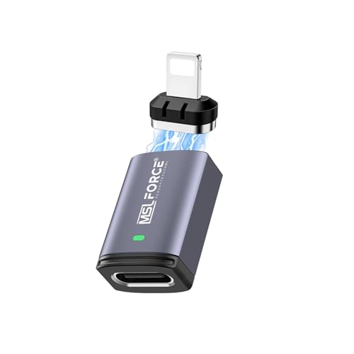 日本の中小企業 MSL FORCE USB-C to lightning 磁性 27W PD 480Mbpsデータ転送 軽量小型 急速充電 tz67 tz68 (lightning コネクタ 1個 ストレート)の商品画像（Amazon）