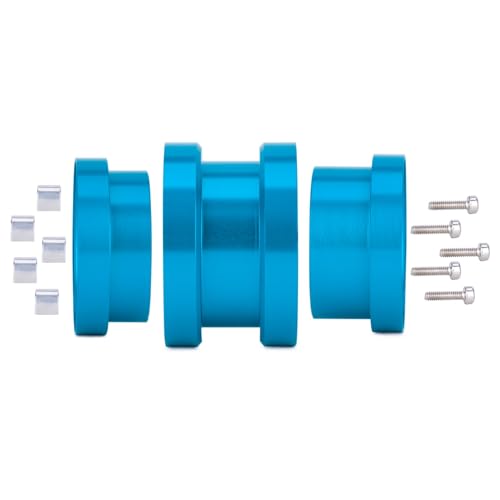 4Pcs Wheels Hub Rims Wheel Rims for Tamiya Sand Scorcher/Frog/Fighting Buggy/Grasshopper/Superchamp Aluminum 1/10 RC Car Chassis Upgrade Parts (Blue)