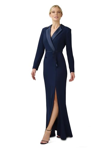 Adrianna Papell Women's Crepe Tuxedo Gown4