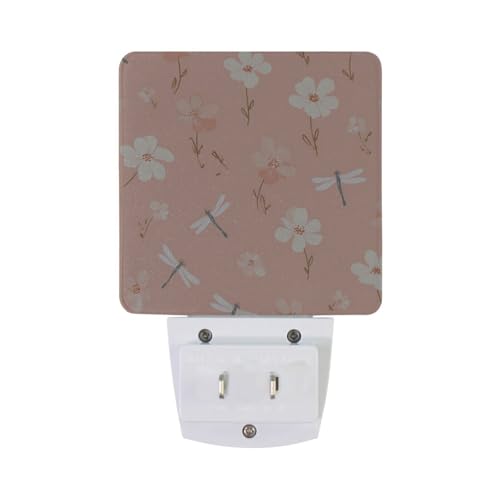 Luz Nocturna Pequeña Flores Durazno LED Sensor miniatura 6